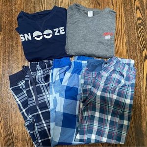 Boys size Medium (8-10) Tucker + Tate Pajama Pants with Gap size 10 Sleep Shirts